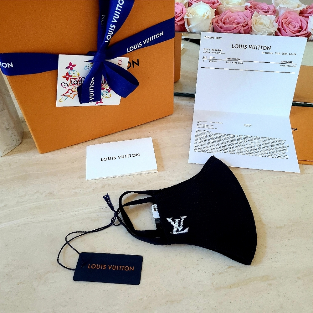 LOUIS VUITTON FACE MASK BLACK NEW!